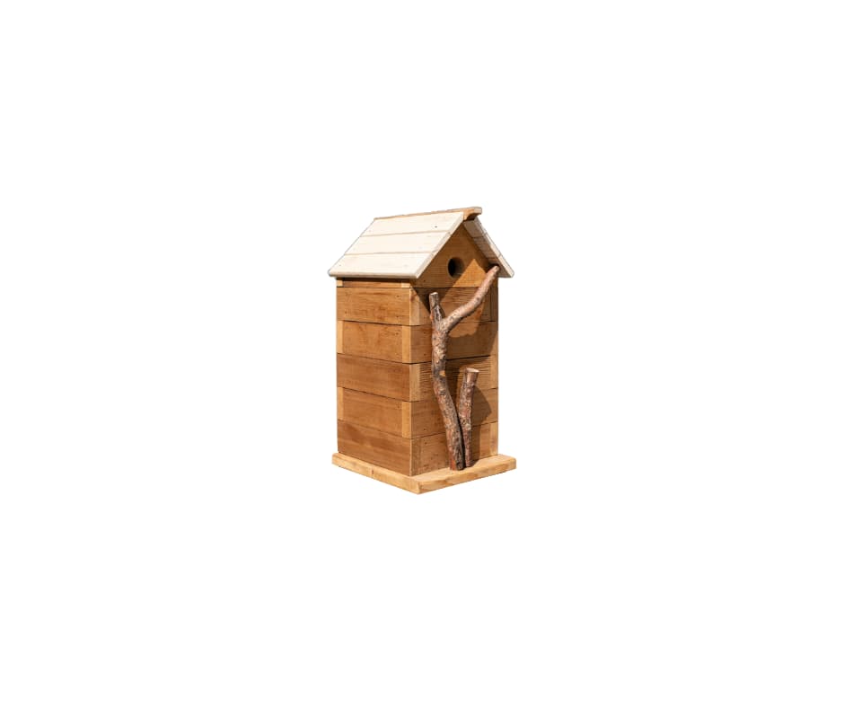 Wooden birdhouse with superior finish